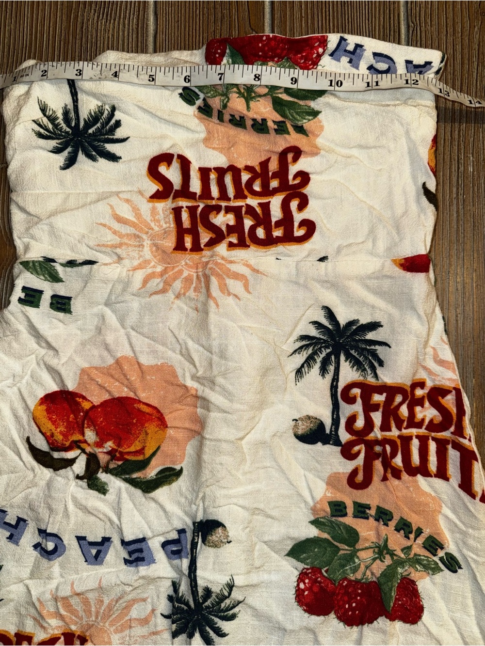 Anthropologie Paper Heart Strapless 'Fresh Fruits' Tropical Print Maxi Dress - Picture 3 of 9